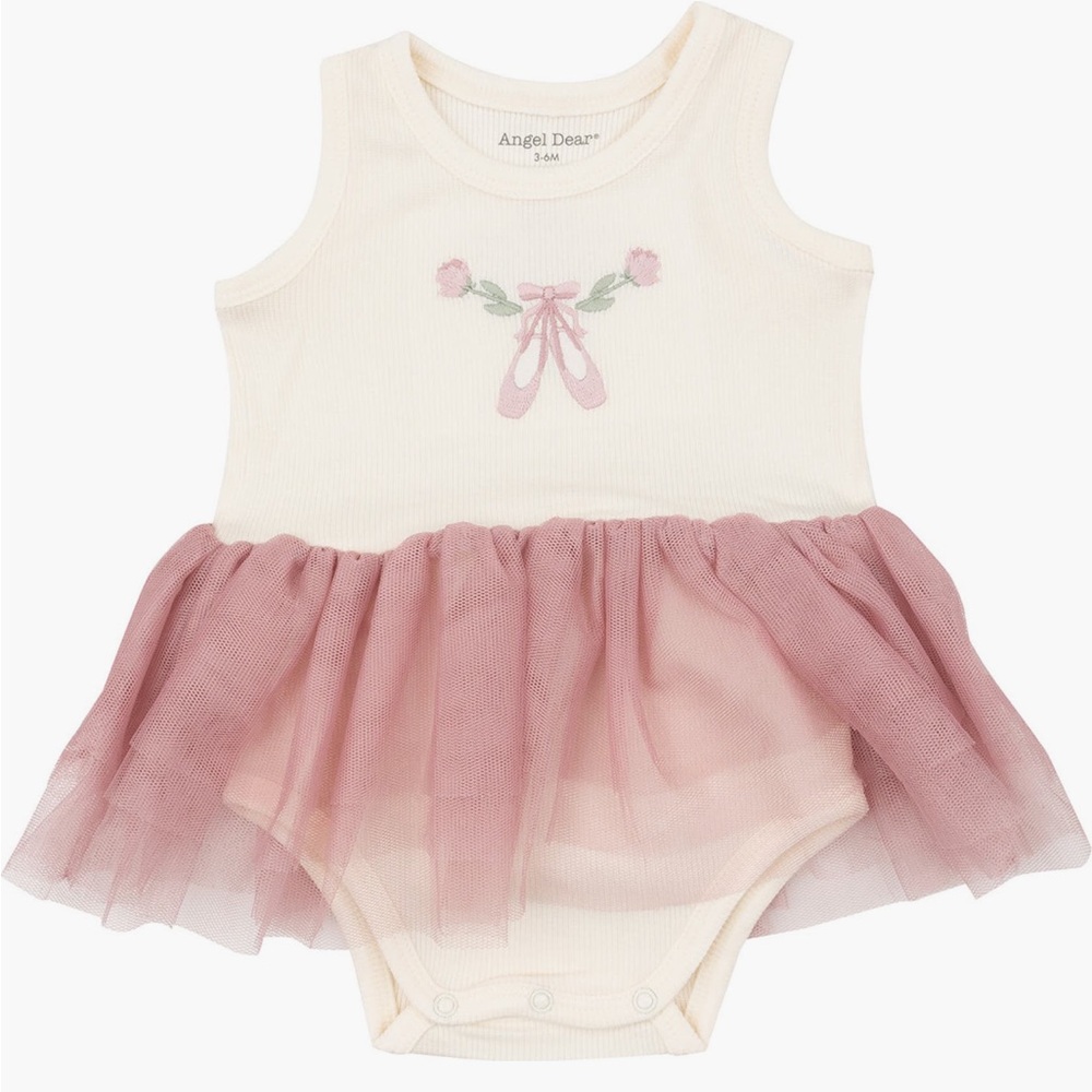 NWT Angel Dear Rib Tank Ballerina Tutu Bodysuit